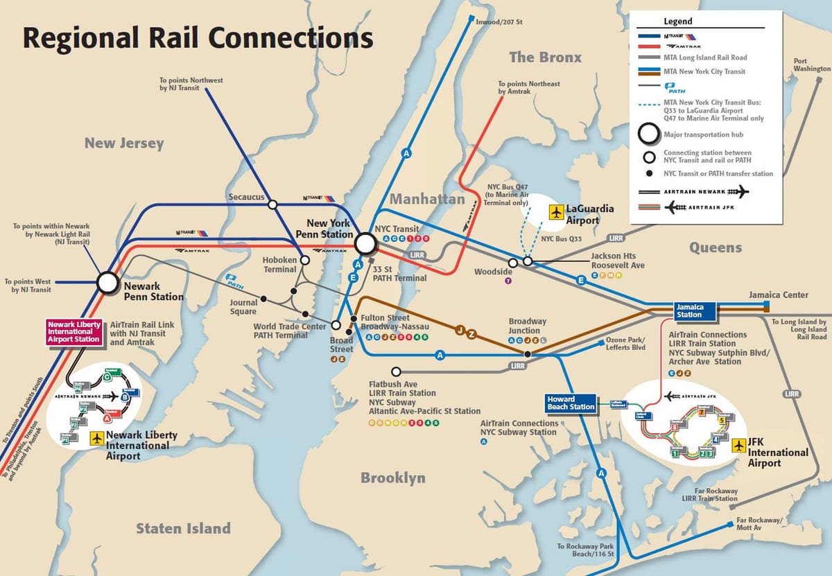 JFK uz Manhattan metro karte