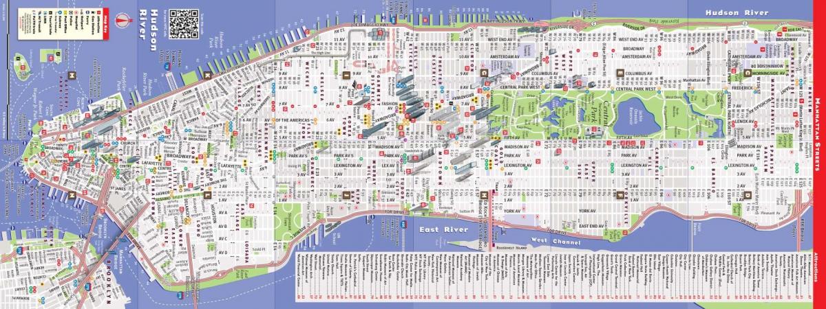 detalizēta karte Manhattan ny