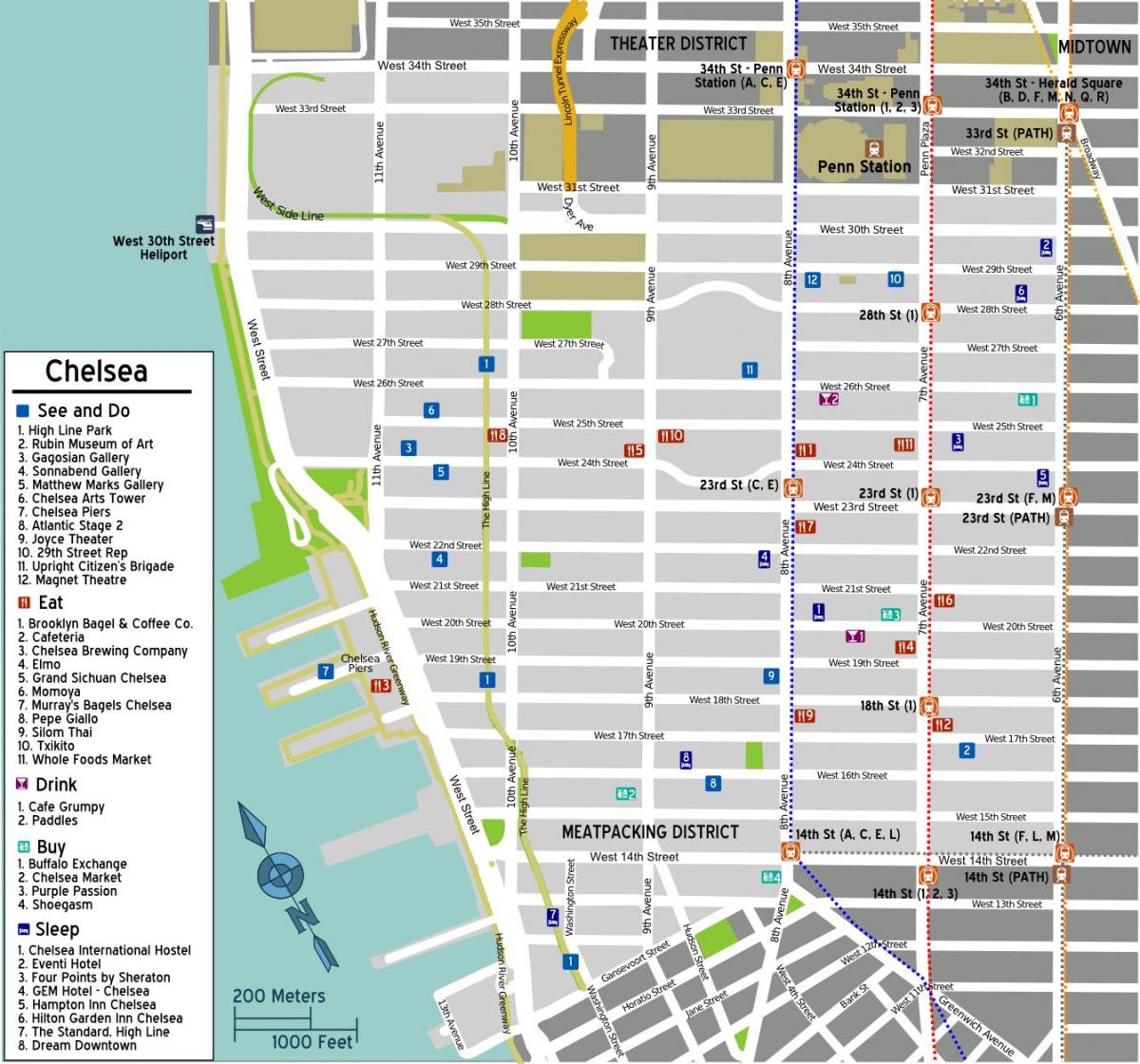 karte Manhattan Chelsea