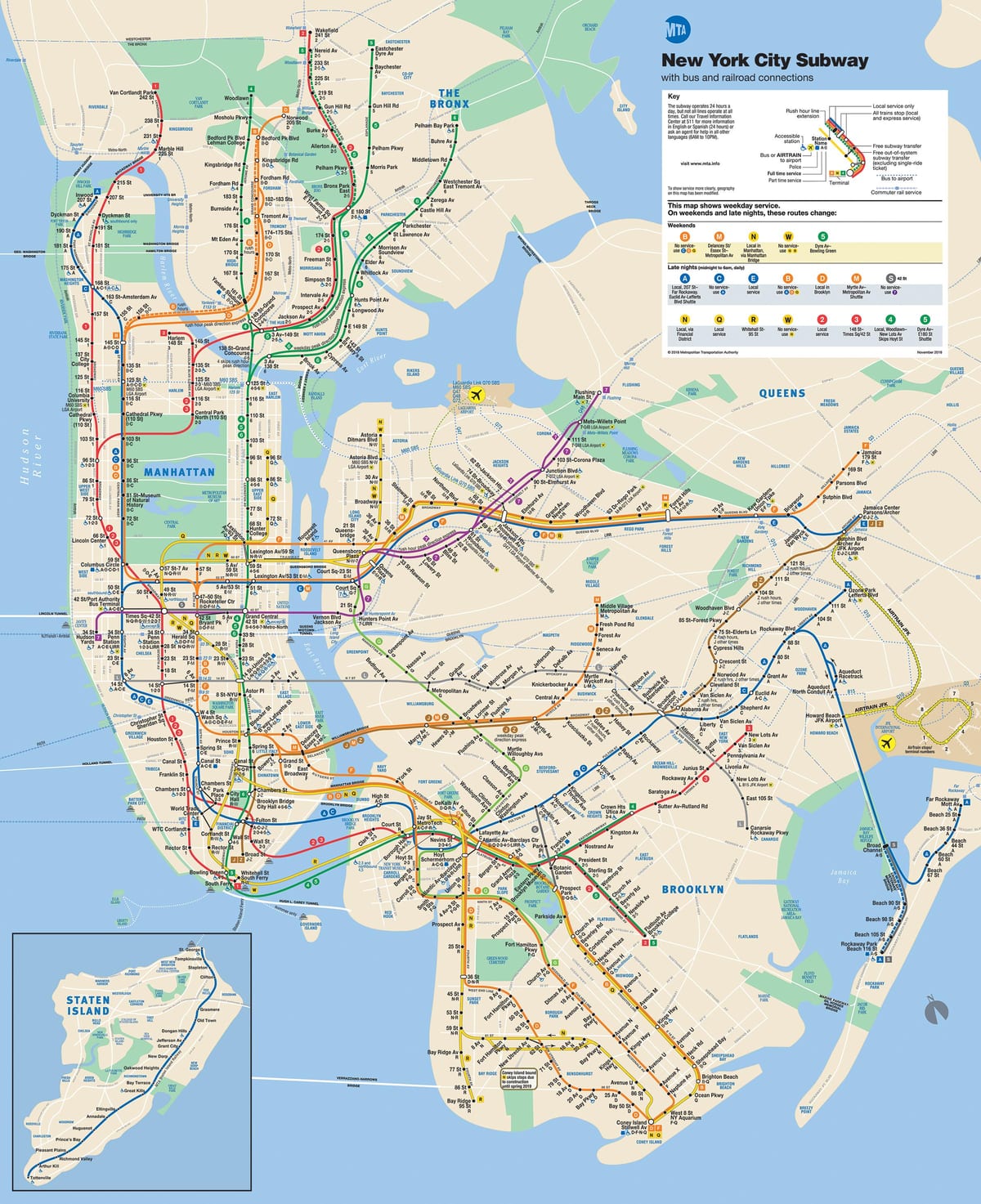 metro karte Manhattan, New York