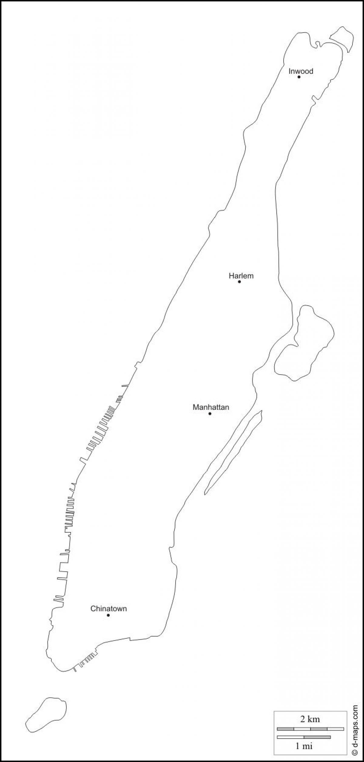 tukša karte Manhattan