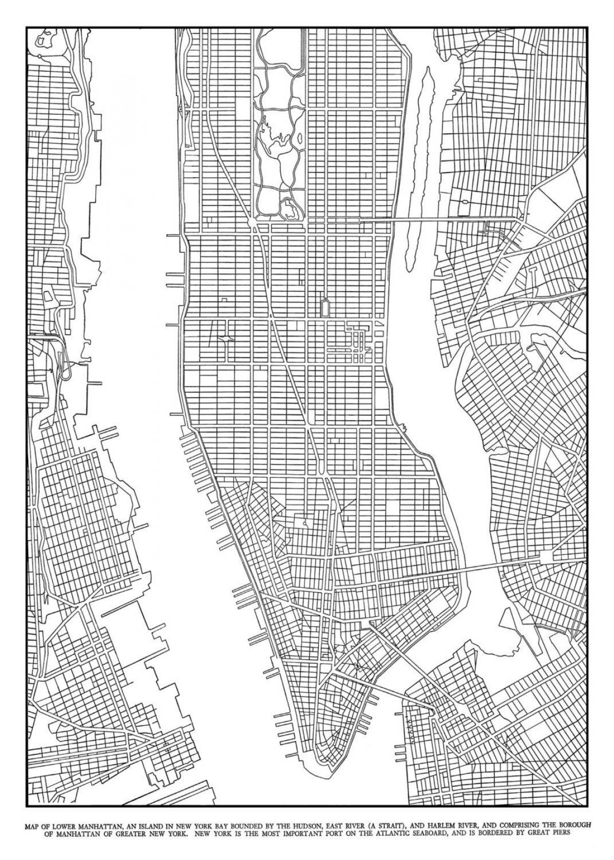 karte Manhattan režģis