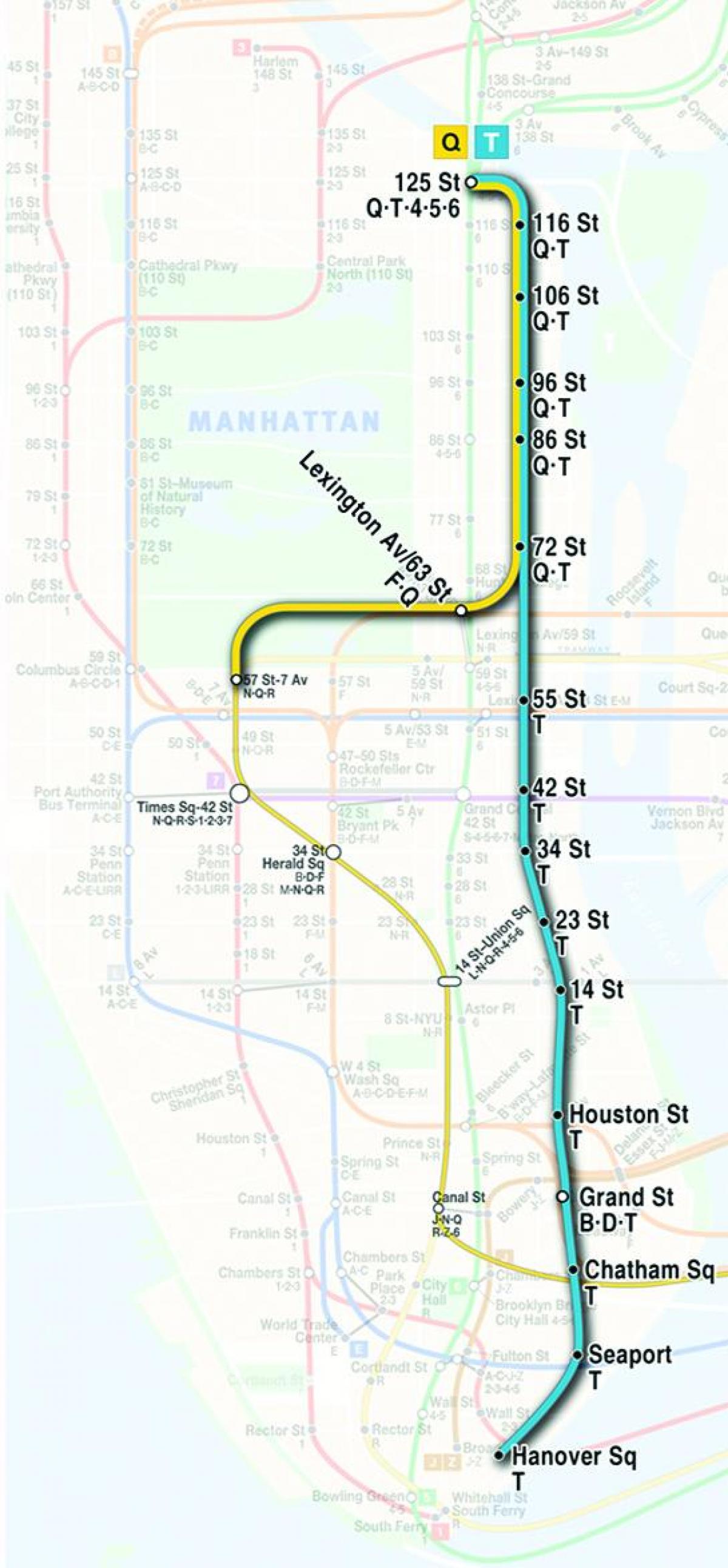 kartes otrā avenue metro