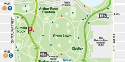 Karte centrālajā parkā darbojas