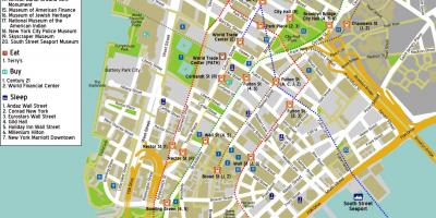Karte downtown Manhattan ny