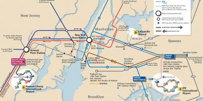 JFK uz Manhattan metro karte