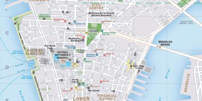 Karte zemākas Manhattan, ny