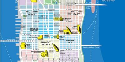 Karte upper Manhattan apkārtne