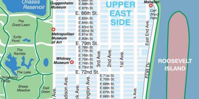 Karte upper east side Manhattan