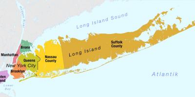 Karte New York Manhattan un long island