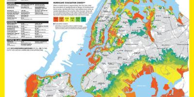 Manhattan plūdu zonā, kas kartē