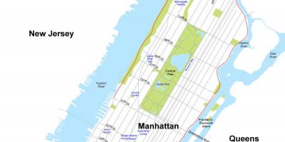 Karte Manhattan island, New York