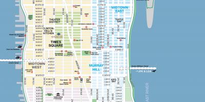 Bezmaksas printable karte Manhattan, NYC