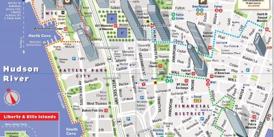 Zemākas Manhattan, tūristu kartes